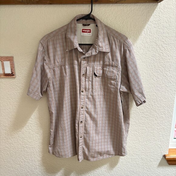 3 Men's Short Sleeve Wrangler Button Down Shirts, Size L - Picture 7 of 14